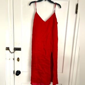 Reformation linen midi dress